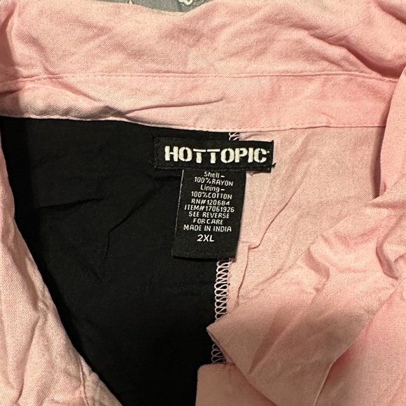 Hot Topic Two-Tone Black and Pink Shirt - Picture 3 of 5